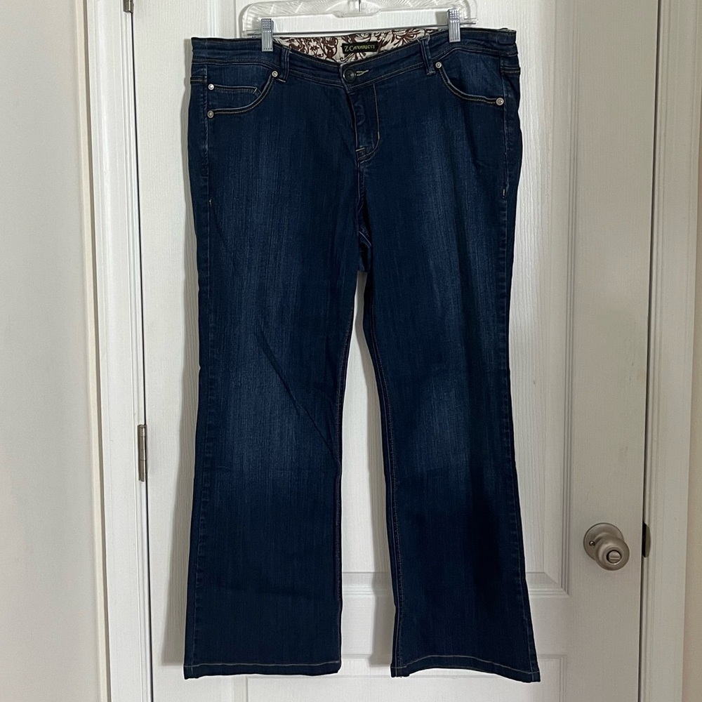 Z.Cavaricci Dark Wash Jeans Denim Size 20 Plus Bootcut